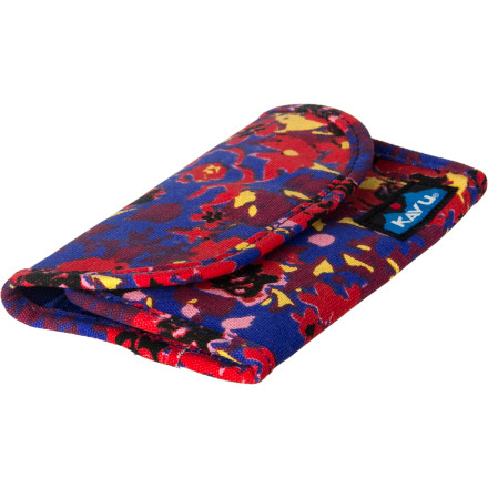 KAVU Big Spender Tri-Fold Wallet - Cotton Canvas, Magnetic Snap, Pen Holder, For Cards, Cash & ID