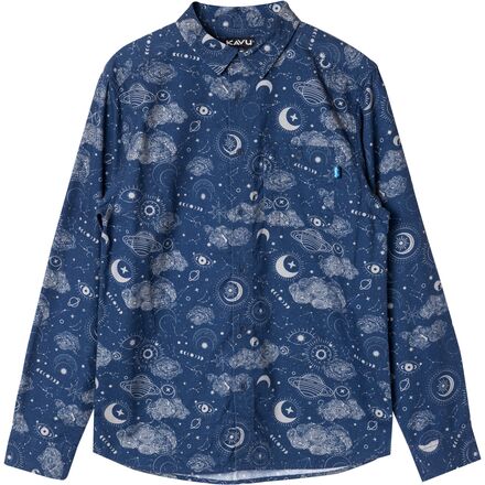KAVU Men's Juan Short Sleeve Button-Down Shirt - Organic Cotton, Casual Fit, Fun Prints, Chest Pocket - View #3