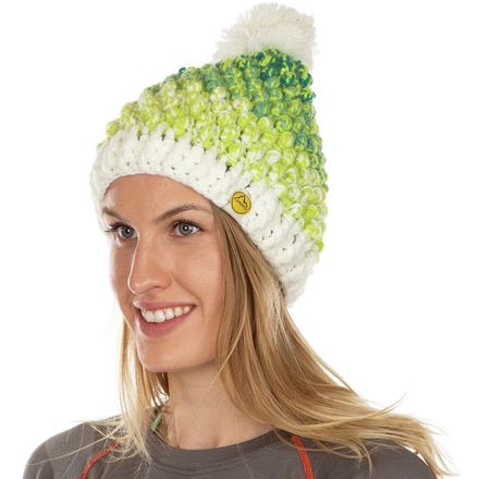 La Sportiva Terry Beanie W Womens S/M Burgundy Green Chunky Knit Pom Pom Hat X31 La Sportiva Women main image 2