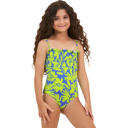 Oneill Baja Stripe Twist Front One Piece Swimsuit Girls