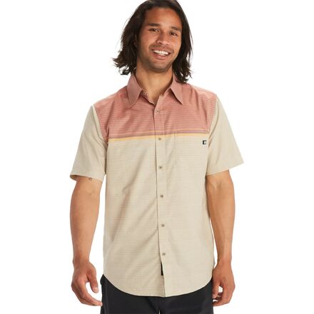 beige short sleeve shirt mens