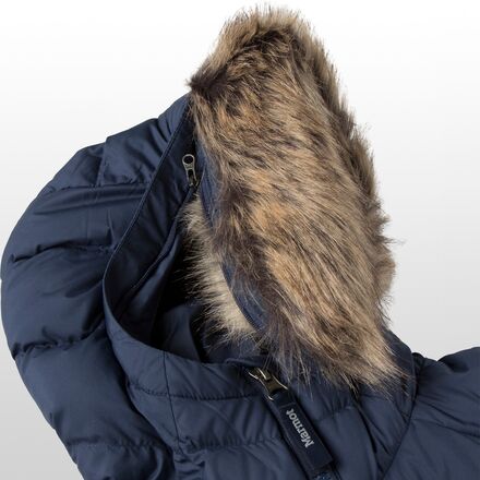 Marmot 00s down jacket ファー 短丈 平成Y2K グランジ famock ダウンジャケット短丈 平成ギャル男 グランジ y2k 光沢 M