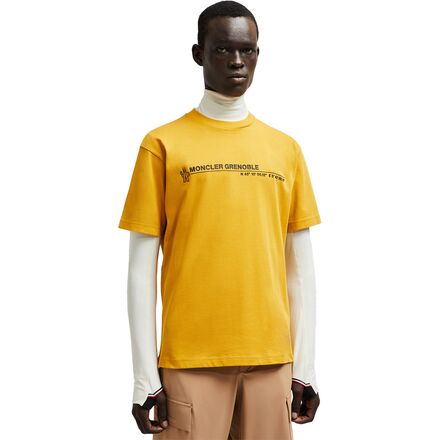 Moncler Grenoble Embroidered Label Logo Cotton T-Shirt - Men's - Men