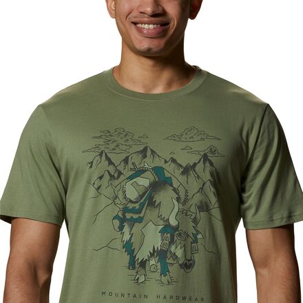 T-shirt Mountain Equipment Homme – Kaki – Taille S – Graphique Logo – Occasion TB