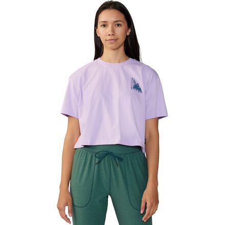 売れ筋商品|||マウンテンハードウェア カットソー トップス レディース Jagged Peak Boxy Crop Short-Sleeve Top - Women's Hardwear Grey Heather Women's Jagged Peak™ Boxy Crop Short Sleeve | Mountain Hardwear