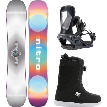 k2 nitro snowboard Nitro Optisym Snowboard + K2 Bedford Binding + DC Phase BOA Boot