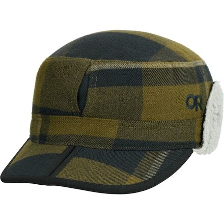 Bonnet Trappeur Outdoor Research Homme XL - Vert - Laine Mélangée Doublé Sherpa - Occasion