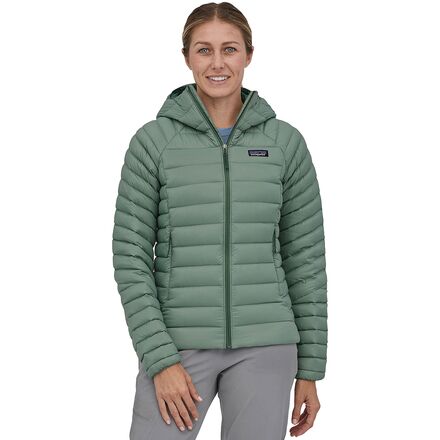 patagonia women's down sweater hoody green