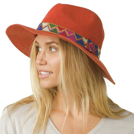 PRANA Cybil Knit Fedora Hat Prana Cybil Knit Hemp Organic Cotton Poly Blend Aztec Print  main image 2