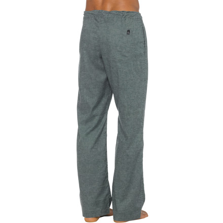PrAna Men's Sutra Pant 30" Inseam - Hemp Blend, UPF 50+, Elastic Waist, Straight Leg, Lounge & Yoga Pant, Black, X-Large