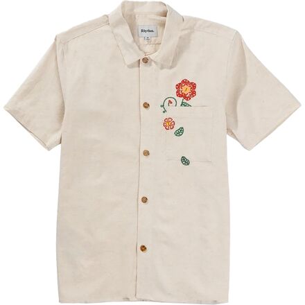 Rhythm Flower Embroidery Short-Sleeve Shirt - Men's - Men