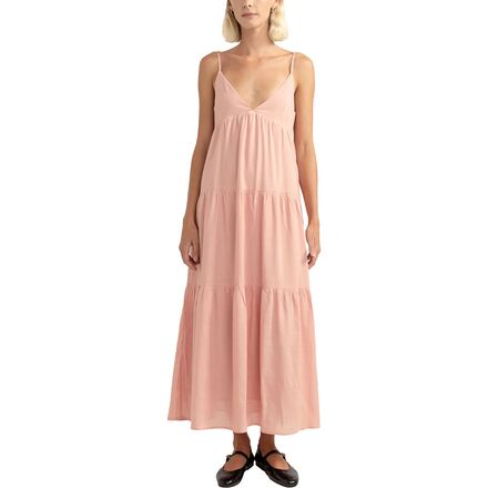 Rhythm Classic Tiered Midi Dress - Women's Steel Blue, S