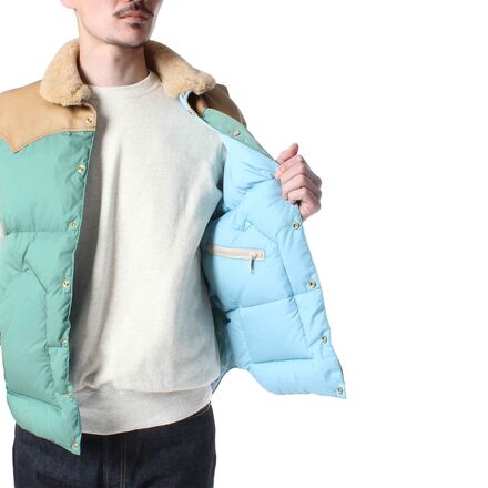 ジャケット・アウター Rocky Mountain Featherbed Christy Vest Rocky Mountain Featherbed for Drake's Green Nylon Leather
