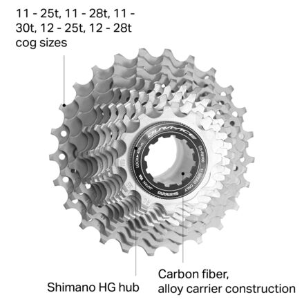Shimano Dura-Ace CS-R9100 11-Speed Cassette - Bike