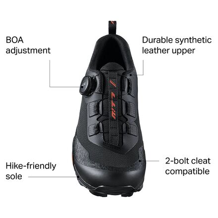 SHIMANO MT7 ブラック シューズ Shimano MT7 Mountain Bike Shoe - Men's - Men