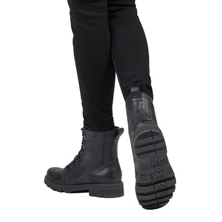 【Sorel】 Lennoxレザーアンドシアリング combatブーツ Amazon.com | Sorel Women's Lennox Lace Waterproof Boots