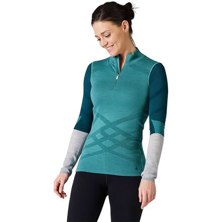 Smartwool Intraknit Merino 200 Colorblock 1/4-Zip Top - Women's