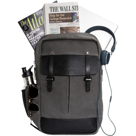 timbuk2 waxed canvas backpack Cask Laptop Luggage Online Sealed internal shoe compartment Timbuk2 Foundry Backpack - Jet