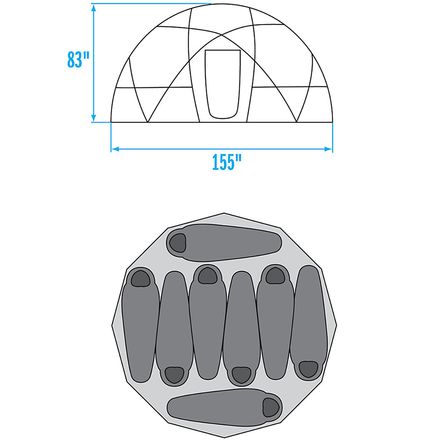The North Face 2-Meter Dome Tent: 8-Person 4-Season - Hike & Camp