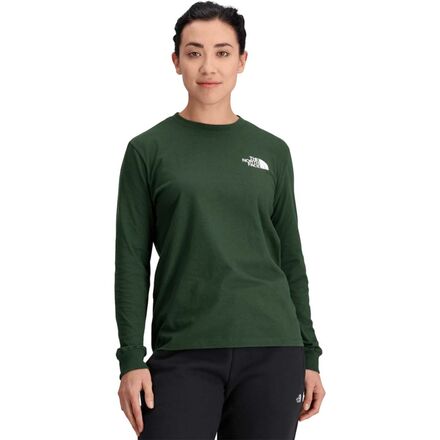 ★THE NORTH FACE★ NJ5SQ30A Women's Green Field Long Sleeve The North Face Box NSE Long-Sleeve T-Shirt - Women's - Women