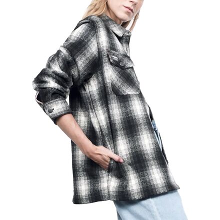 Wildfang The Essential Flannel Fleece Lined Shacket - Women