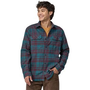 Patagonia Men's Long-Sleeved Organic Cotton Midweight Fjord Flannel Shirt Ice Caps: Belay Blue / S